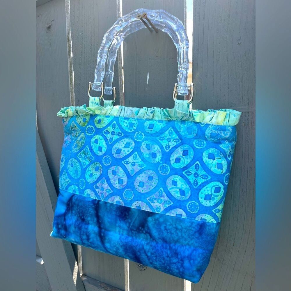 Tropical Batik Tie Dye Print Tote Bag with Change Purse NWOT - Picture 9 of 9